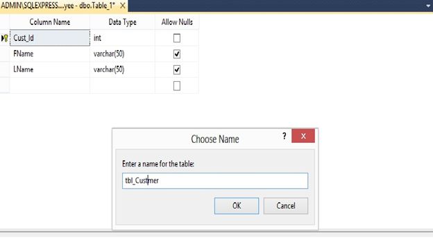 add the field and datatype